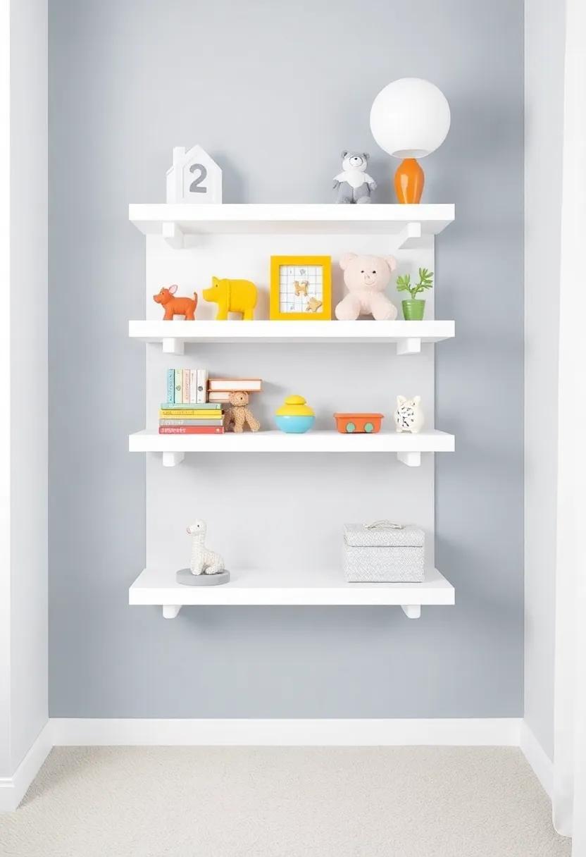 Whimsical Floating Shelves For A ⁢Fun And Functional Nursery Display