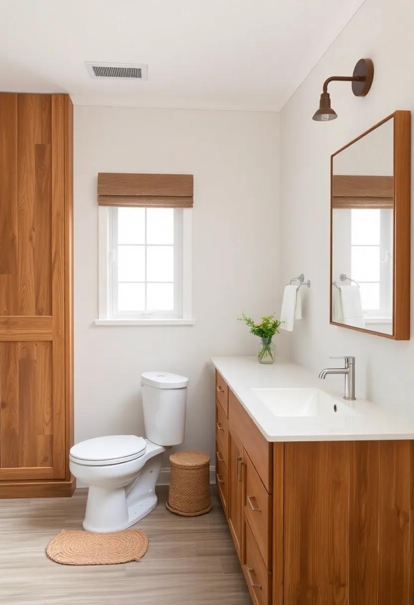 Creating a Cozy Ambiance with Rustic wood Elements⁢ in Your ⁣Bathroom