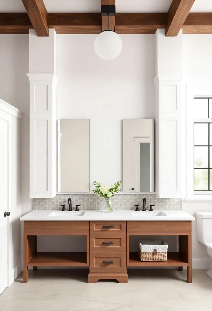 Elegant Farmhouse bathroom Cabinets as the Focal Point of timeless ⁣Design