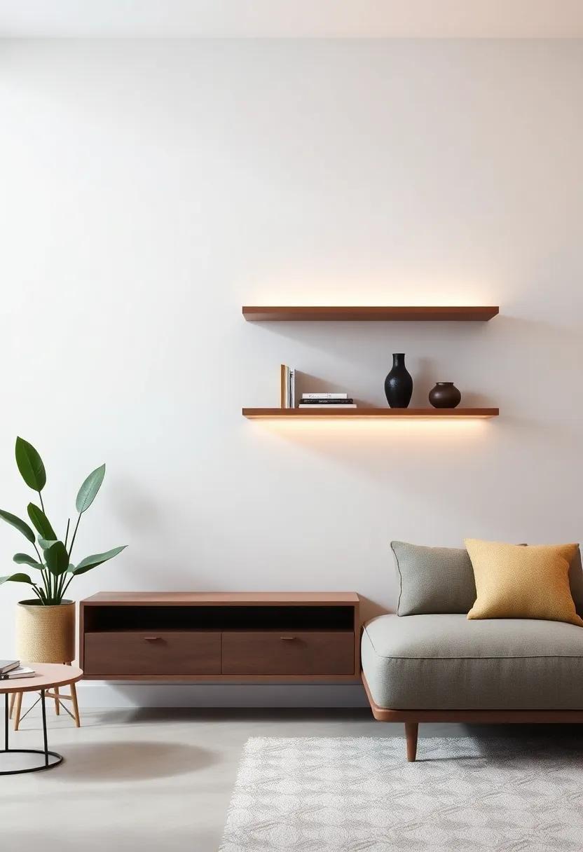 the ​Dynamic Impact of ​Floating Shelves on Living Room Design