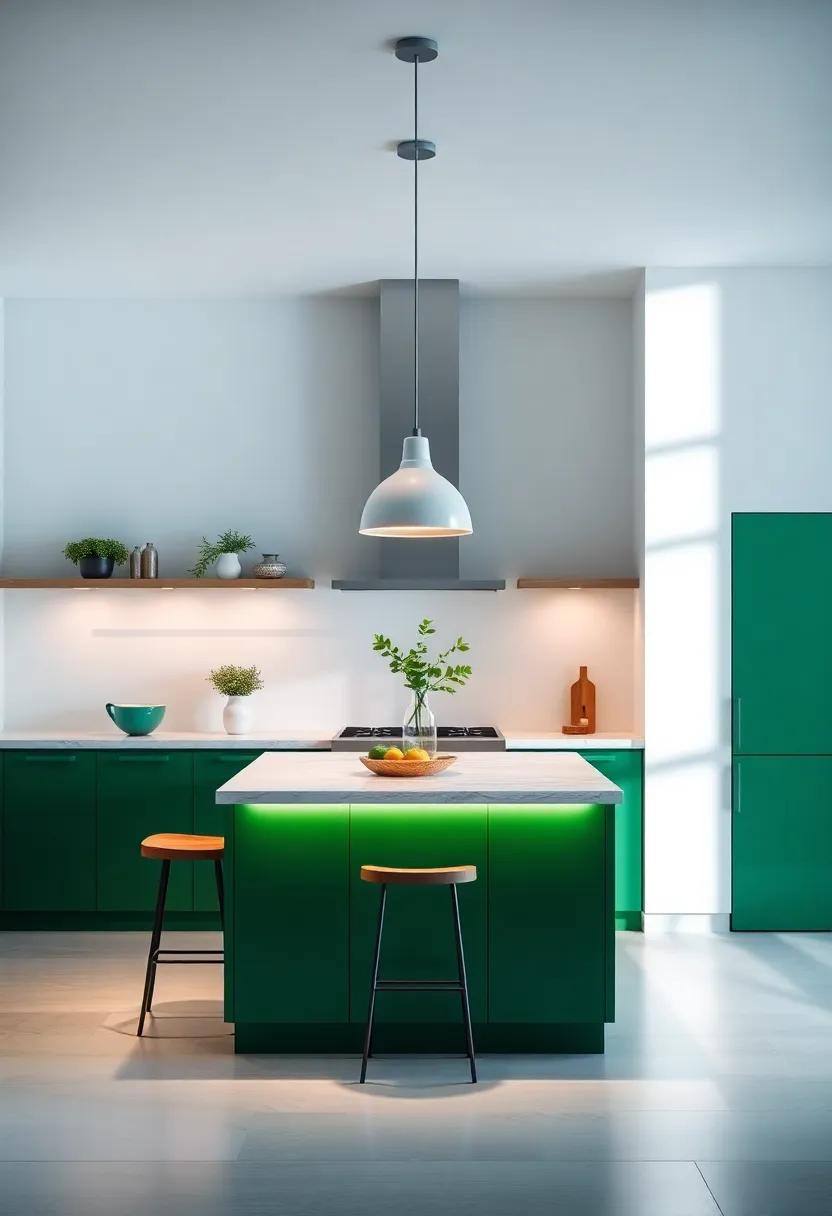 Utilizing​ Lighting to‌ Highlight Your Green‌ kitchen Island