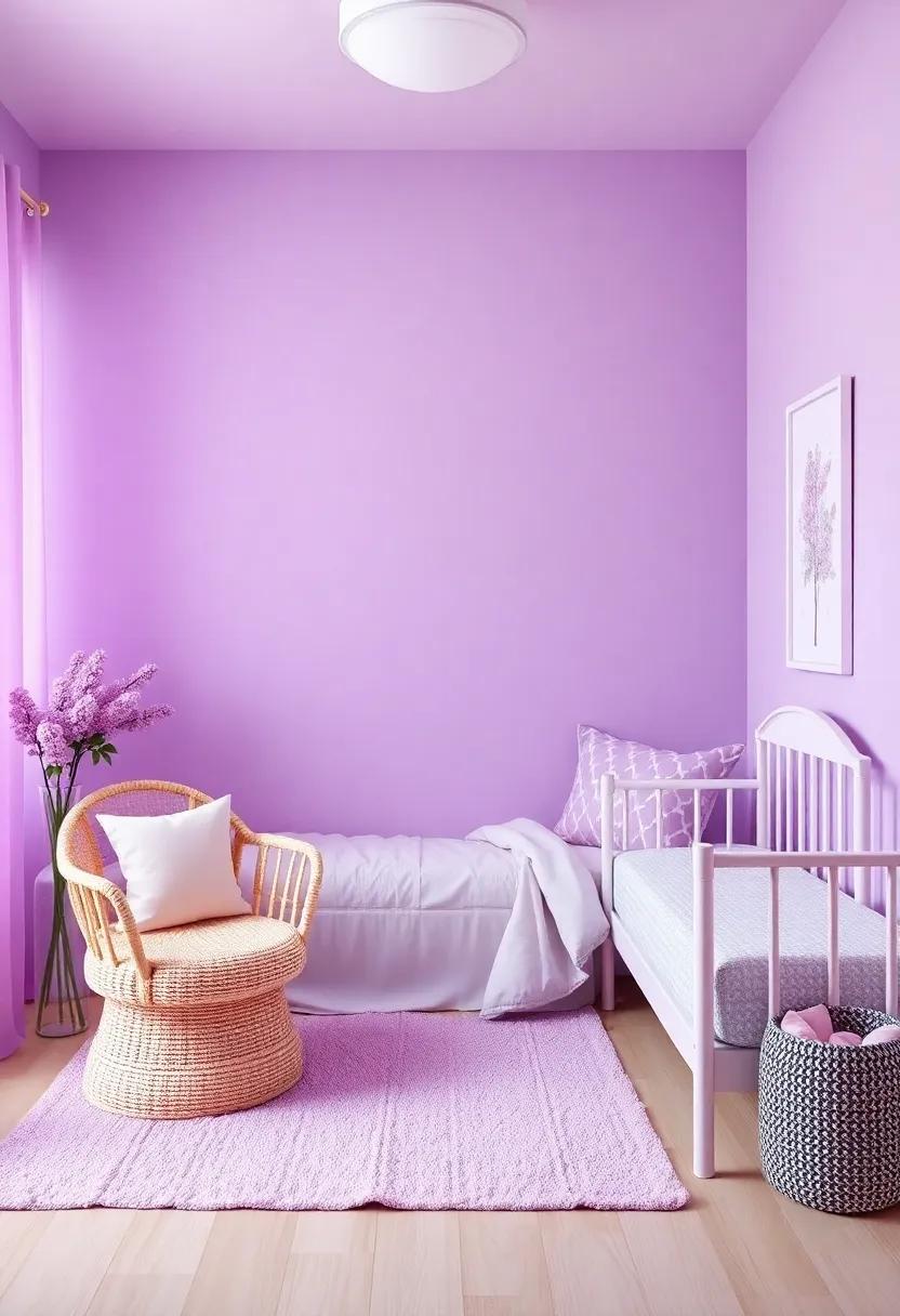 Balancing ​Lilac with Complementary Colors for Visual Harmony