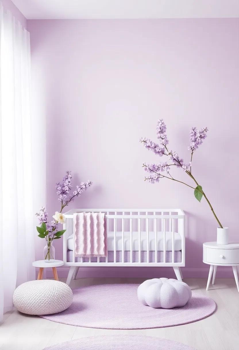 Embracing Serenity Through ⁢Soft Lilac Hues ⁢for Your Nursery