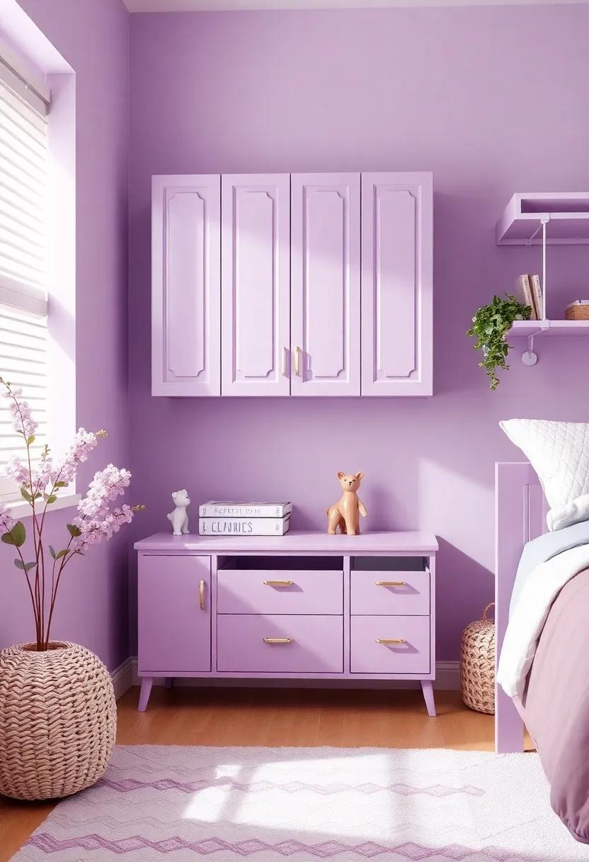 Functional Storage‌ Solutions in Lilac: Style⁣ Meets Utility