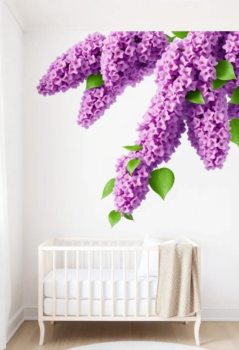 Incorporating Nature with‌ Lilac Inspired Wall Murals