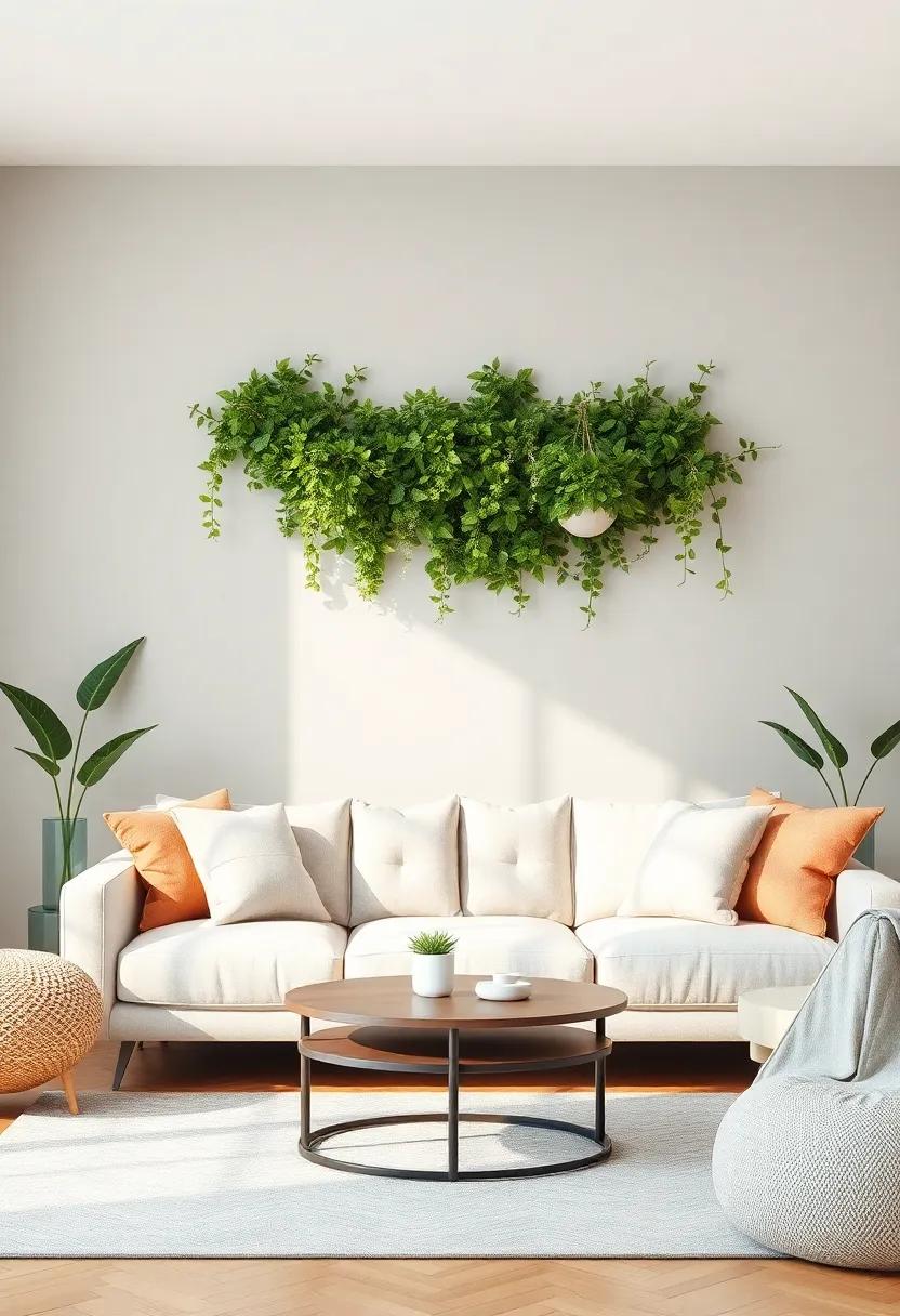 Visualizing Serene Greenery: Plants as Living⁣ Wall Art