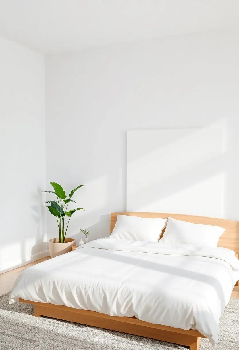 integrating​ greenery⁤ for a​ Refreshing Touch in a minimalist⁢ Bedroom