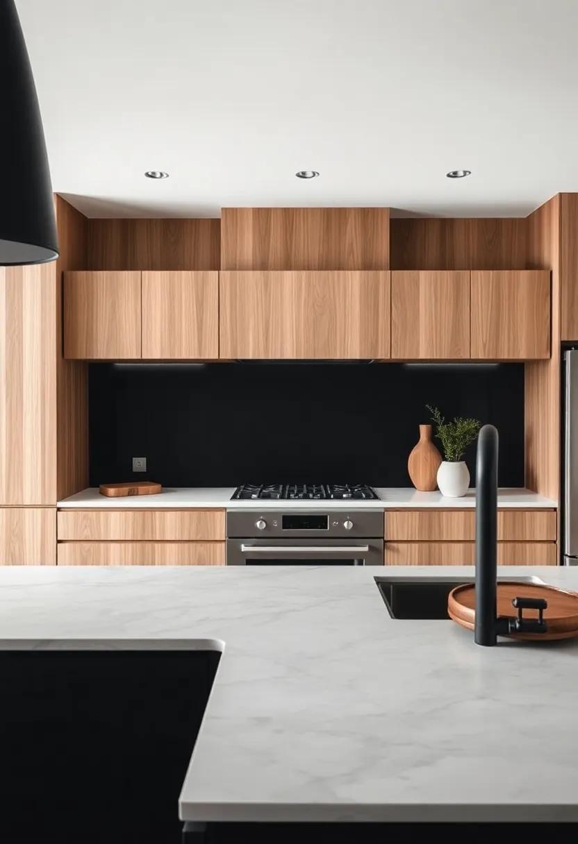 The ⁤Allure of Natural Elements: Wood and Stone Pairings with Black