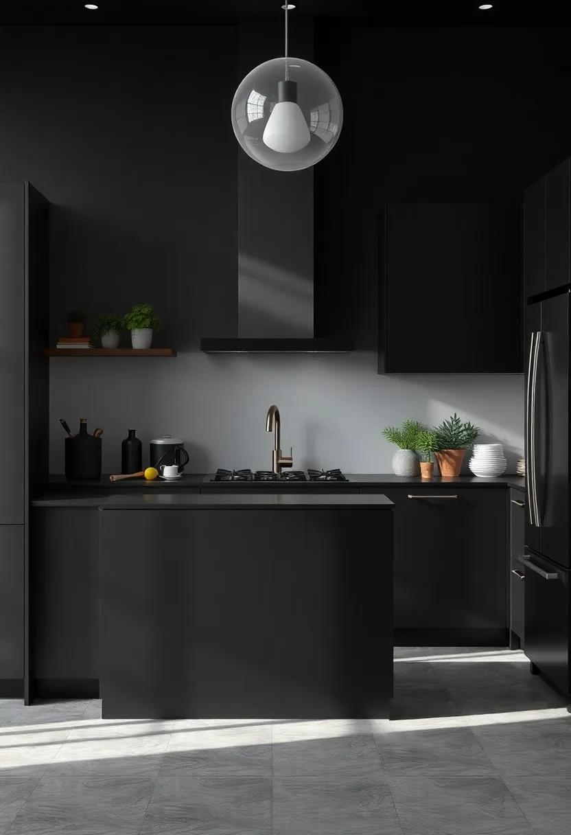 Bringing the Outdoors In:‌ The Influence ⁢of Greenery in Black Kitchens