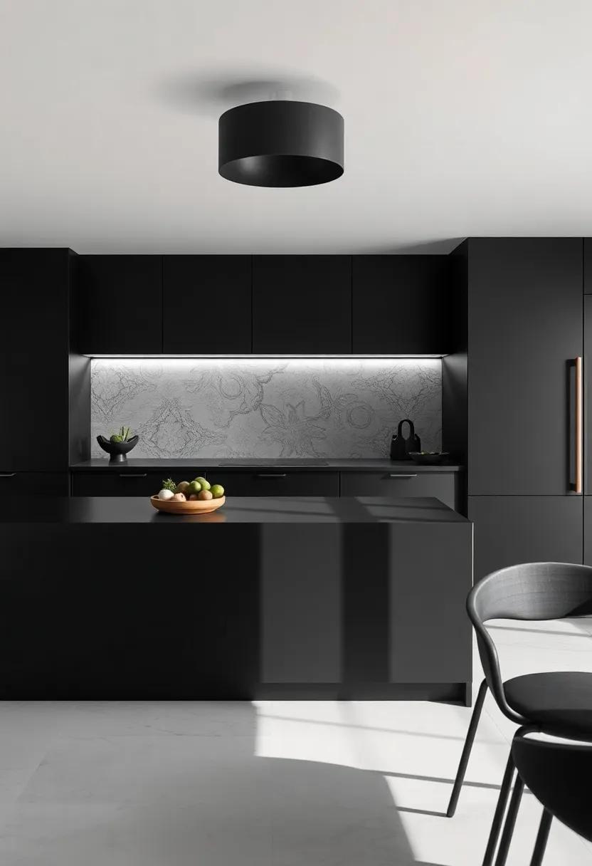 Capturing‌ light and Shadows: The Role ‍of Lighting in black Kitchens