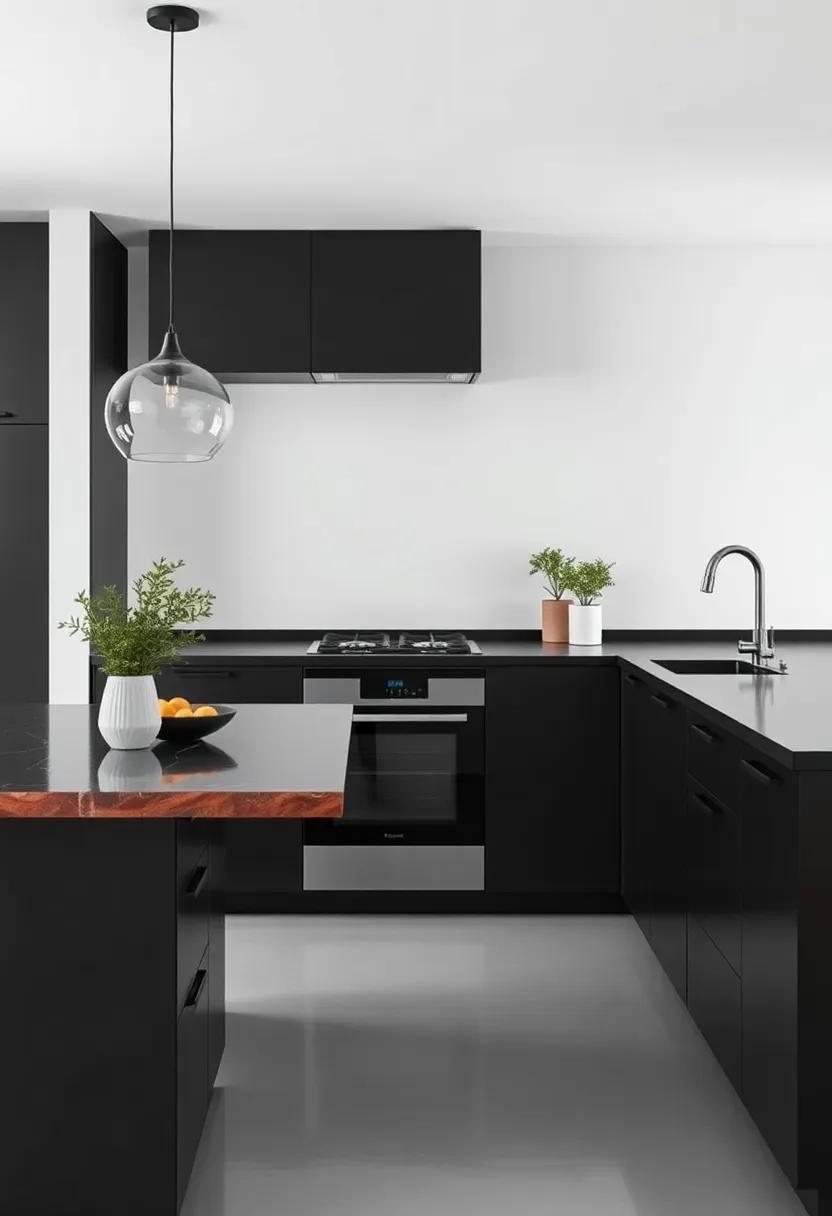 Embracing the Serenity of Sleek Black Kitchen Designs