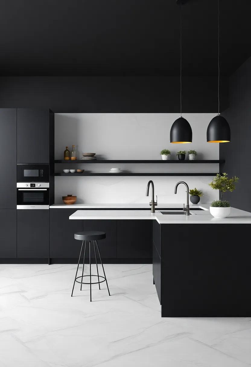 the Striking⁤ Contrast ‌of black Against Bright Accents ⁢in Modern Spaces