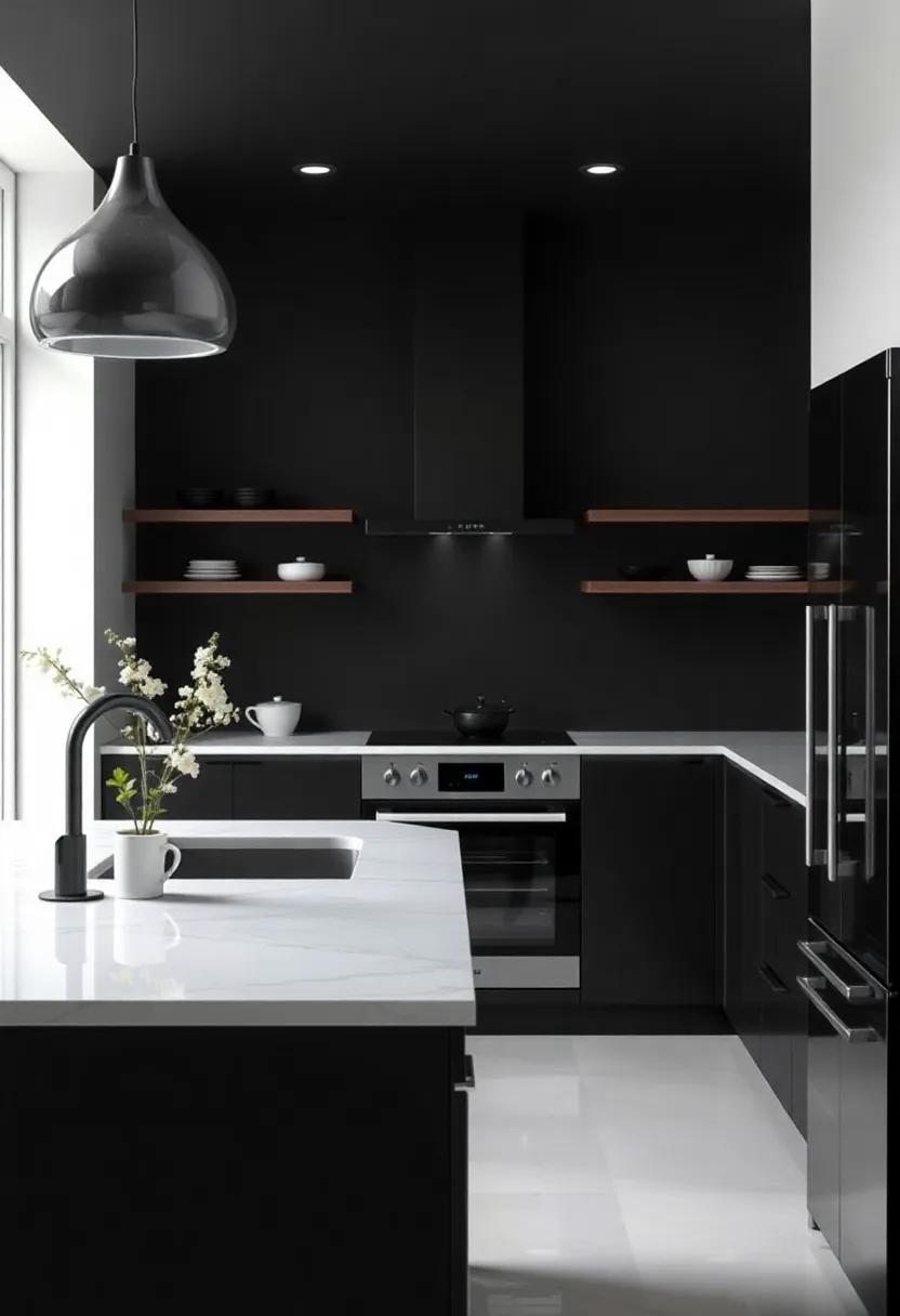 Tasteful Minimalism: The Beauty of‍ Uncluttered Black Kitchen Spaces