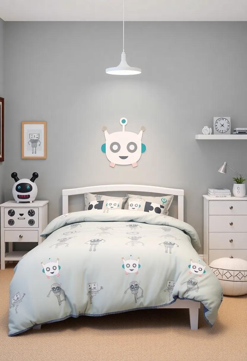 Custom Bedding Designs​ Featuring Beloved‌ Robot Characters