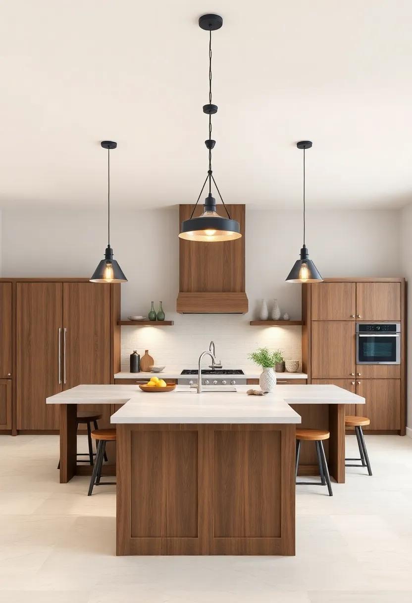 Highlighting Kitchen Islands with Rustic Pendant Fixtures