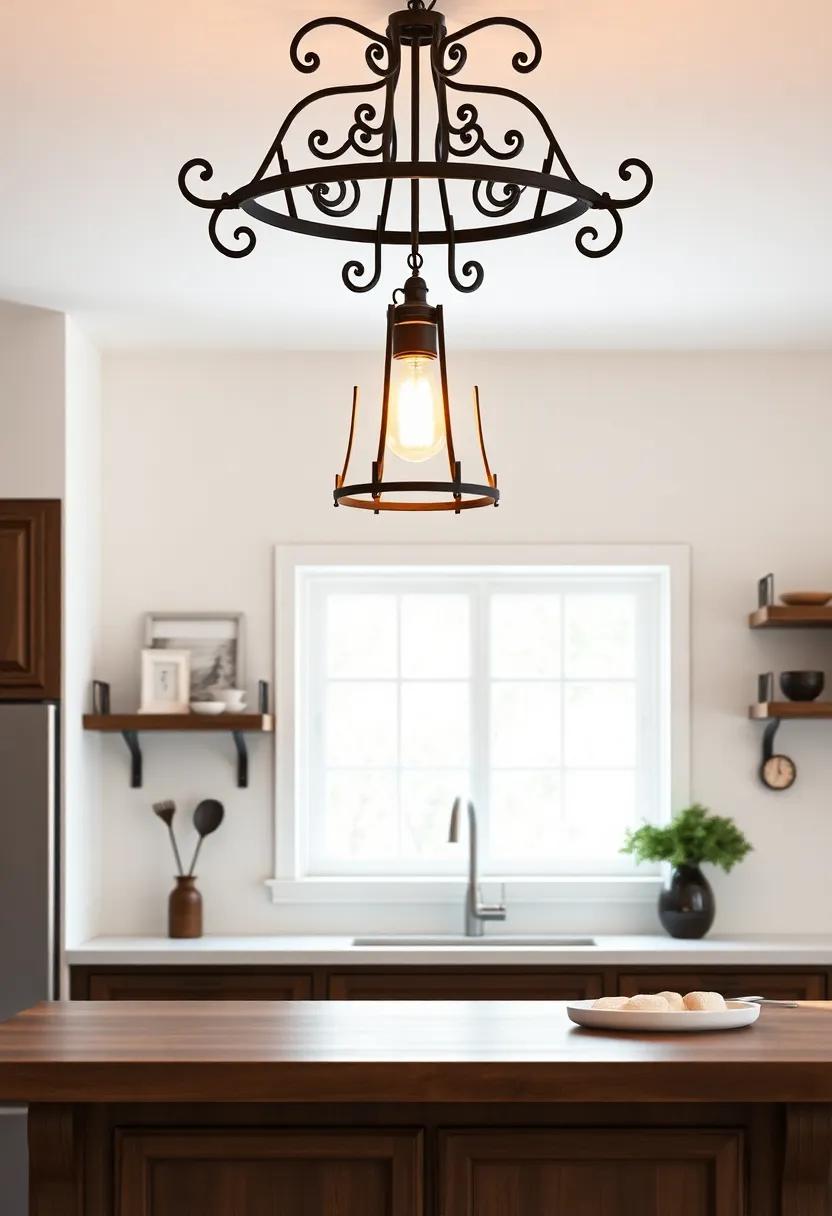 The Timeless Appeal of⁢ Wrought⁤ Iron in Kitchen illumination