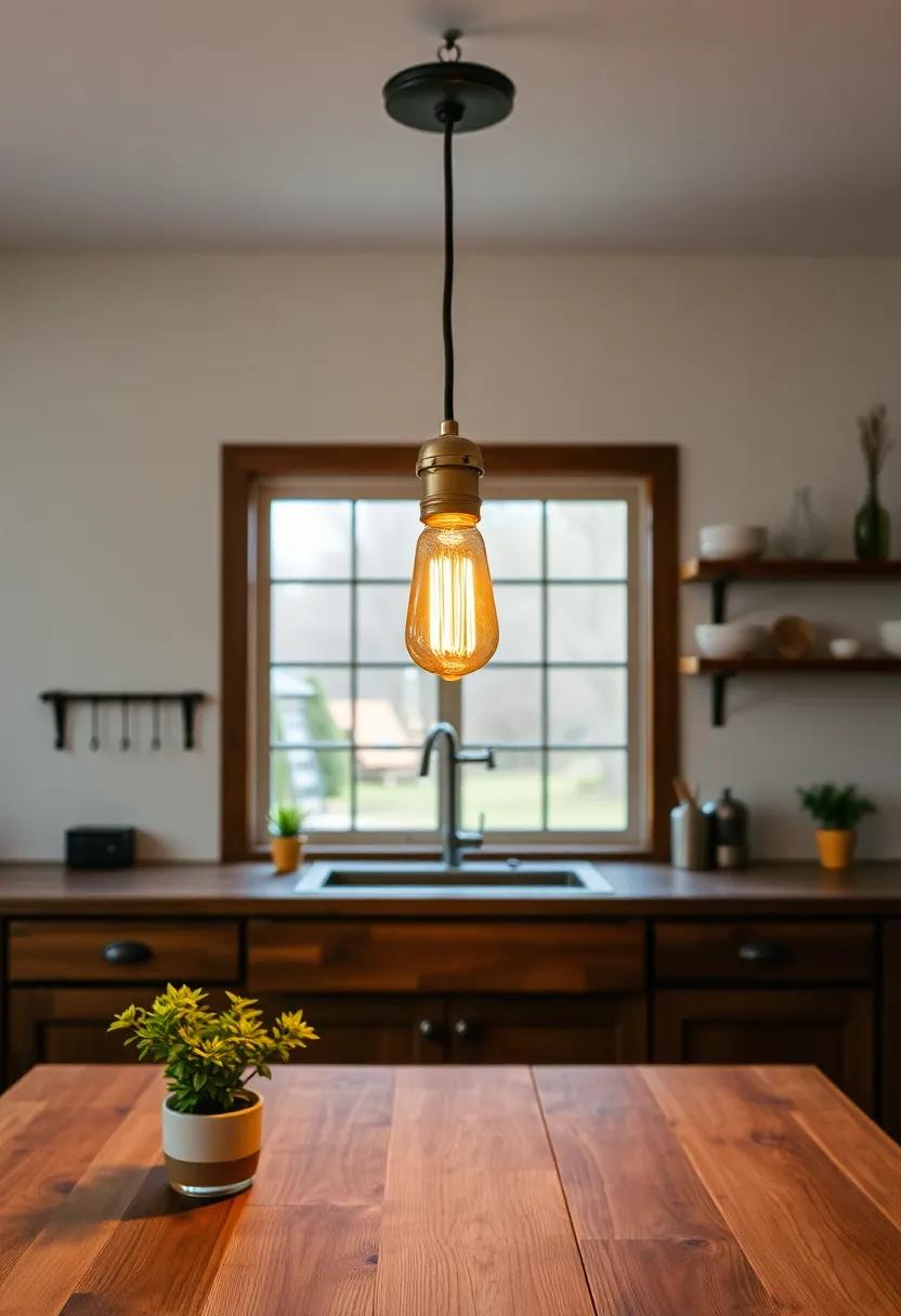 The Warm Embrace of vintage Edison Bulbs in Kitchen Environments