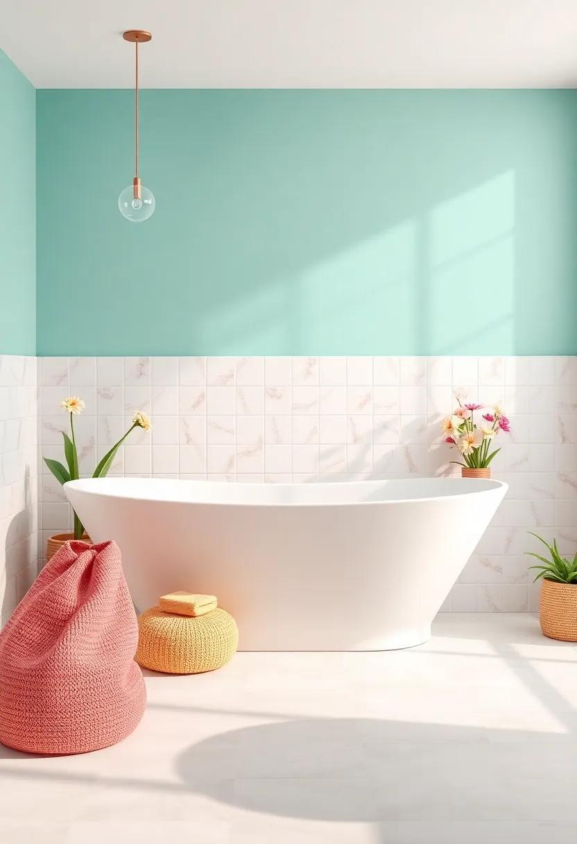 Embrace Spring⁣ Vibes ⁤with Fresh Floral Accents and Vibrant Colors in Your Bathroom