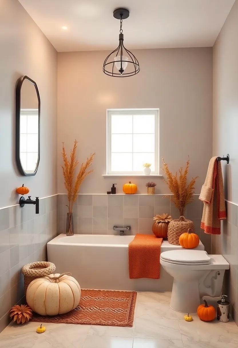 Harvest Riches: ⁣Create a Thanksgiving-inspired Bathroom ⁢with Fall decor