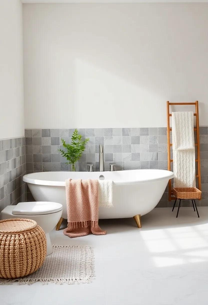 Mix and ​Match: Layering ‌Textiles ‌for a Unique and Creative‌ Bathroom Look