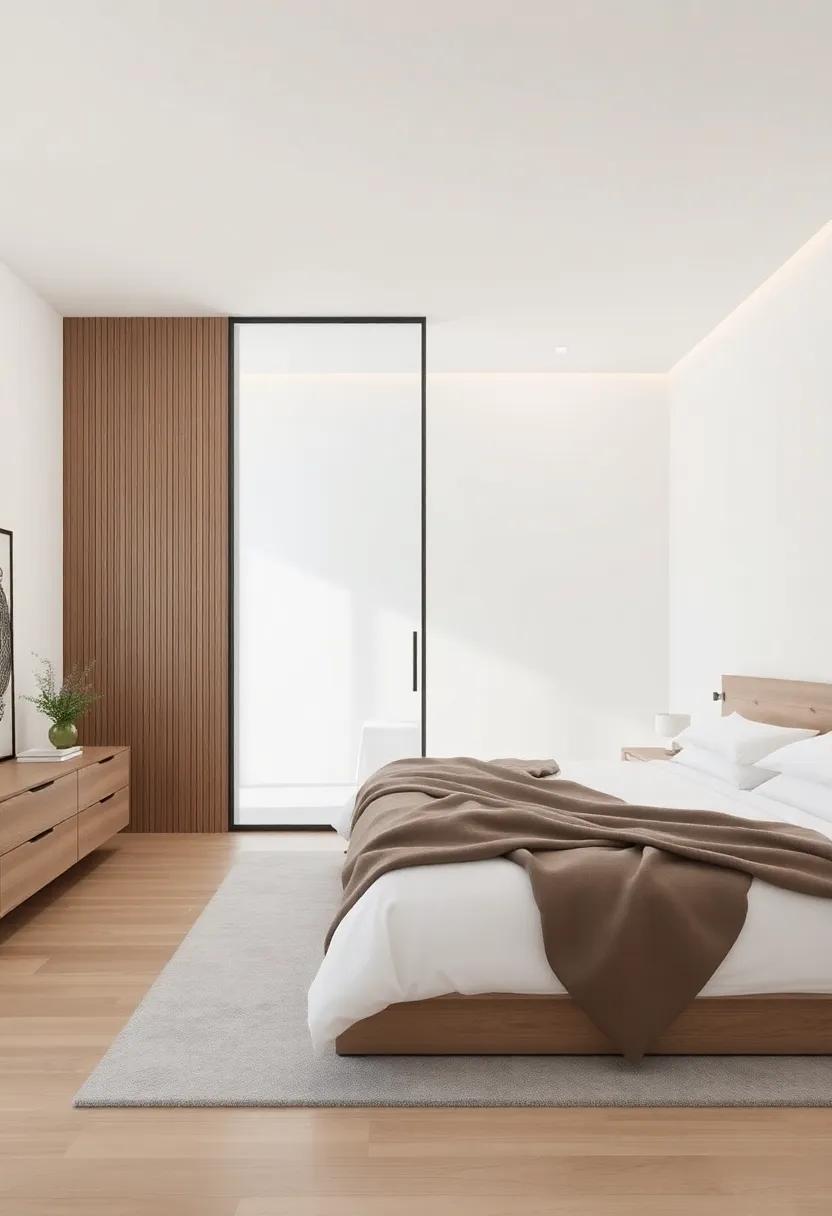 Expansive Elegance ‍with Glass ‍Sliding Doors in Modern Bedrooms