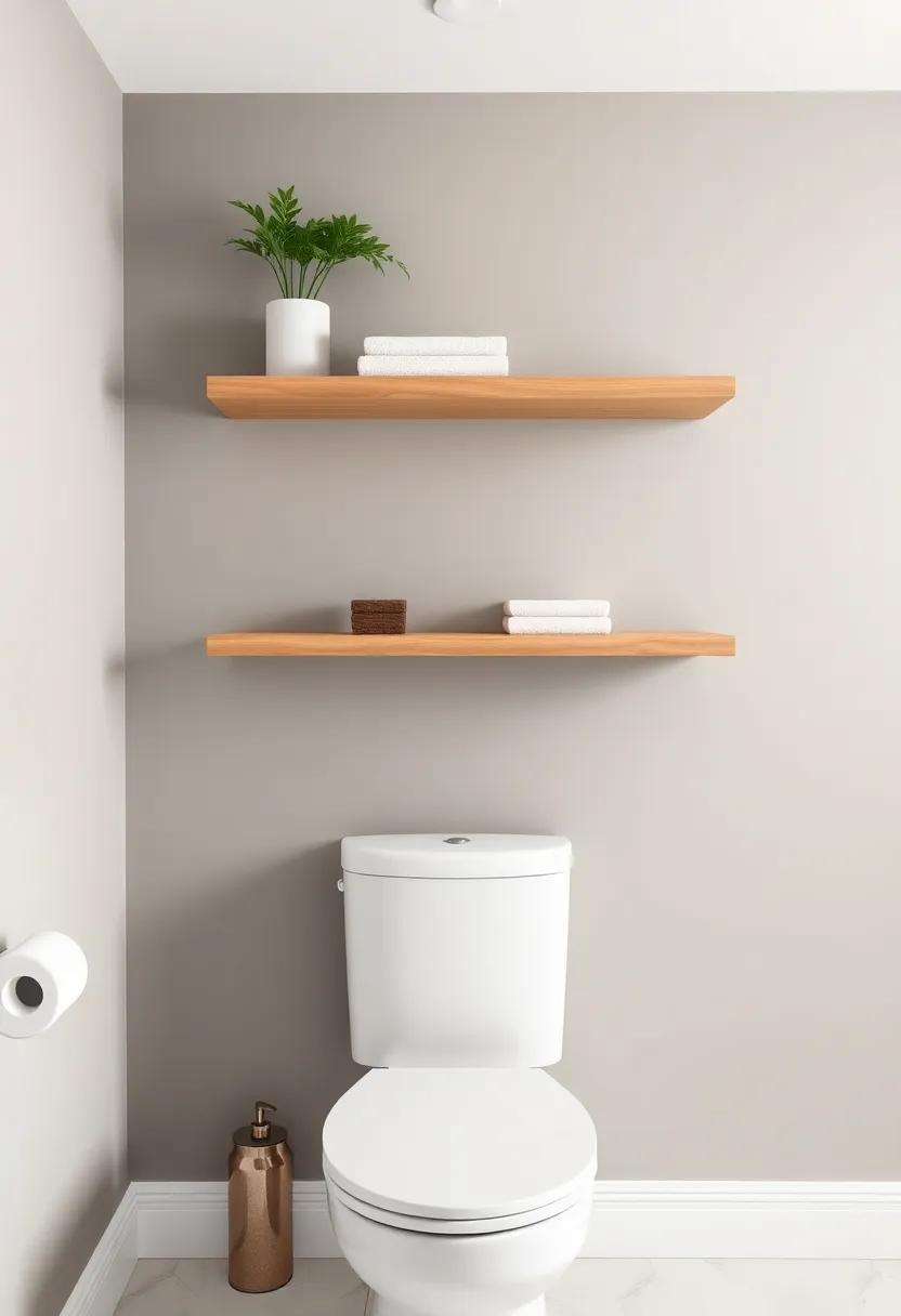 installing Floating ‍Shelves Above ⁣the⁢ Toilet for Efficient Use of space