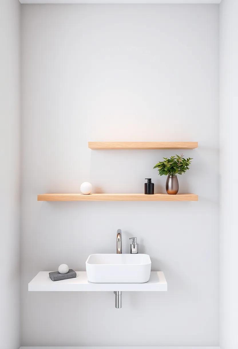 Transforming Small Bathrooms: Inspiring Examples ‍of Floating Shelf⁣ Designs