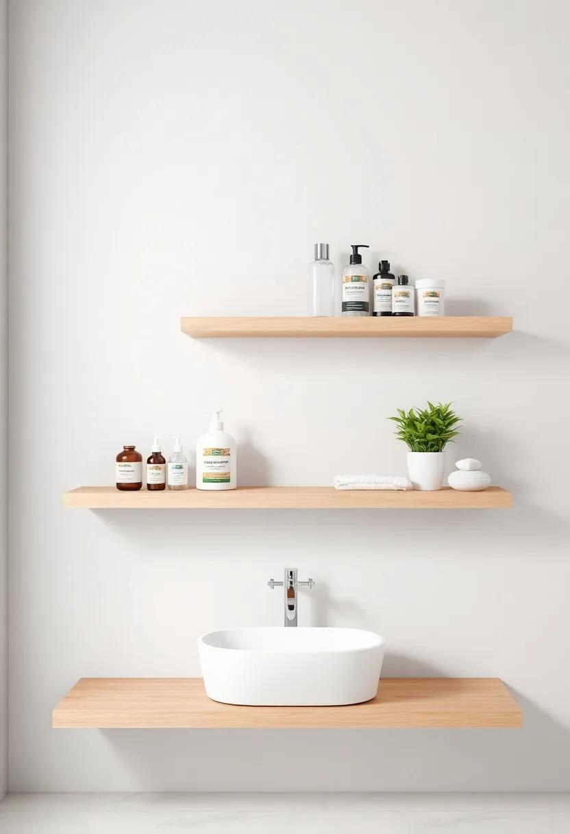 Wrapped in Wellness: Organizing Wellness ‌Products on Floating Shelves