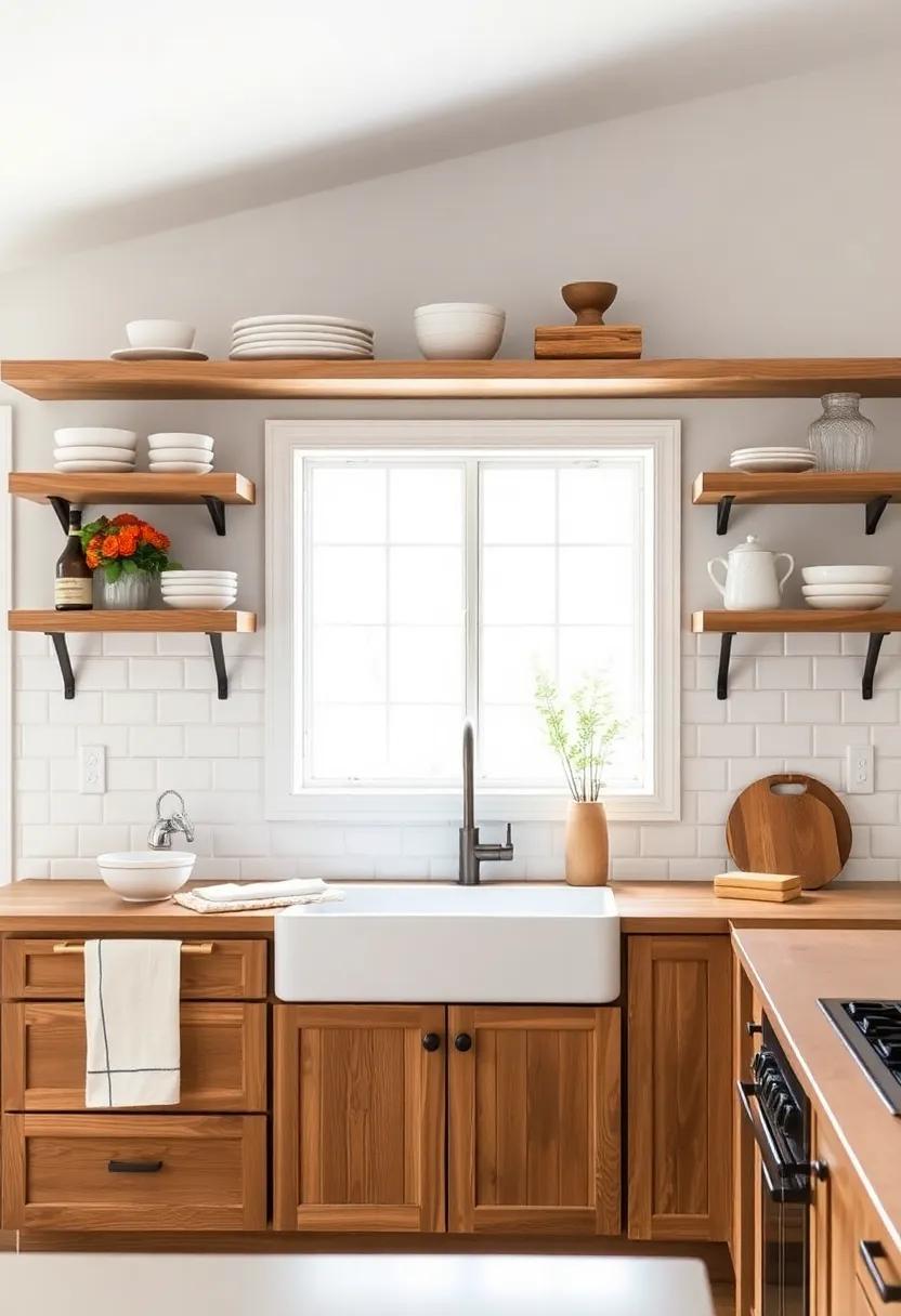 Embracing Farmhouse Charm: The Allure and Functionality of Open Shelving in Your Kitchen