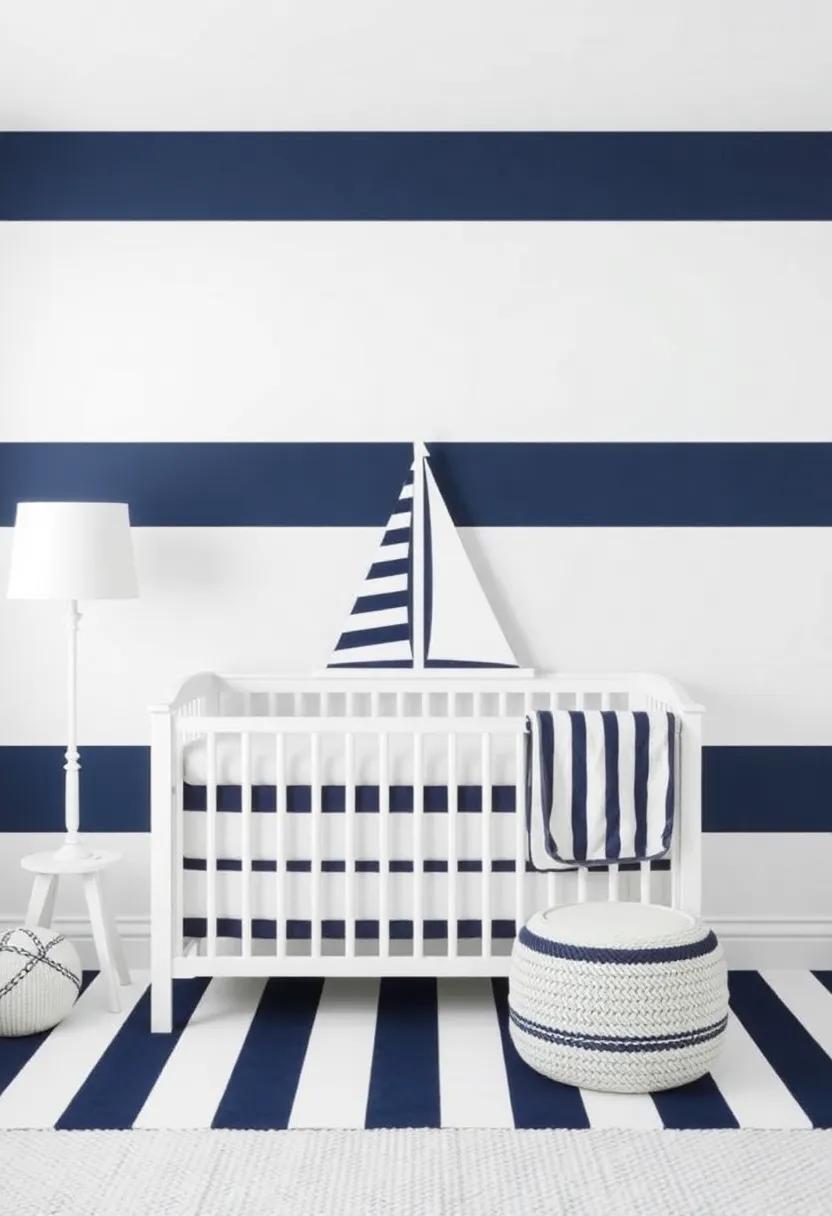 Setting Sail: Designing a Charming Navy and White Striped Nursery for Boys