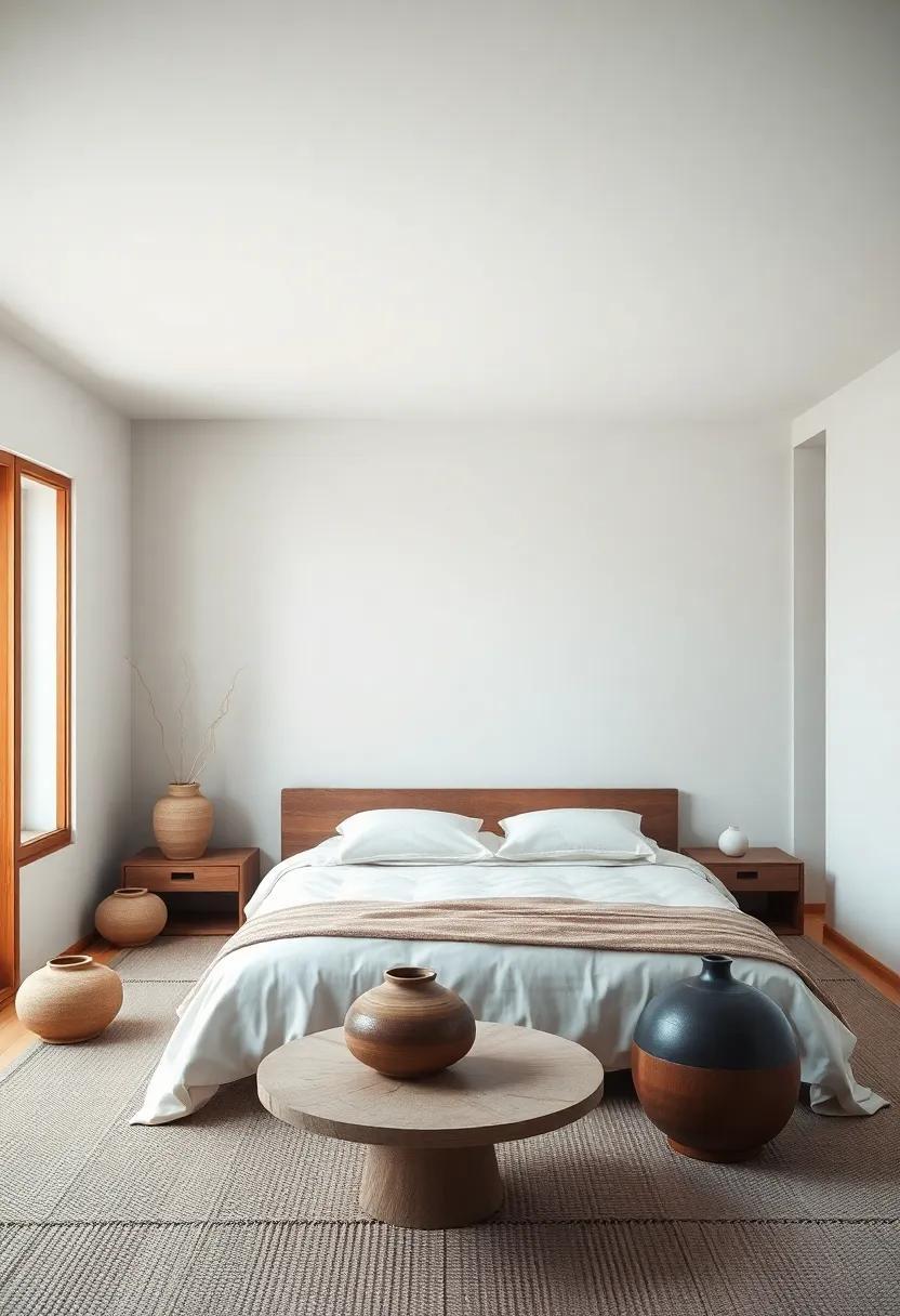 Embracing Serenity: Japanese Bedroom Inspirations Featuring Handmade Pottery