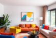 Embracing Vibrance: Infusing Colorful Accents in a Mid-Century Modern Living Room