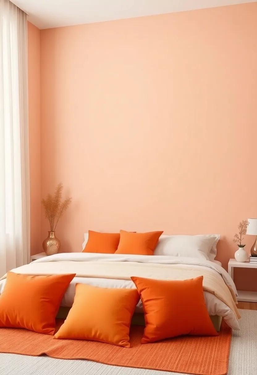 Strategic accents: Using Orange Pillows to Brighten ⁣Earthy Color Palettes