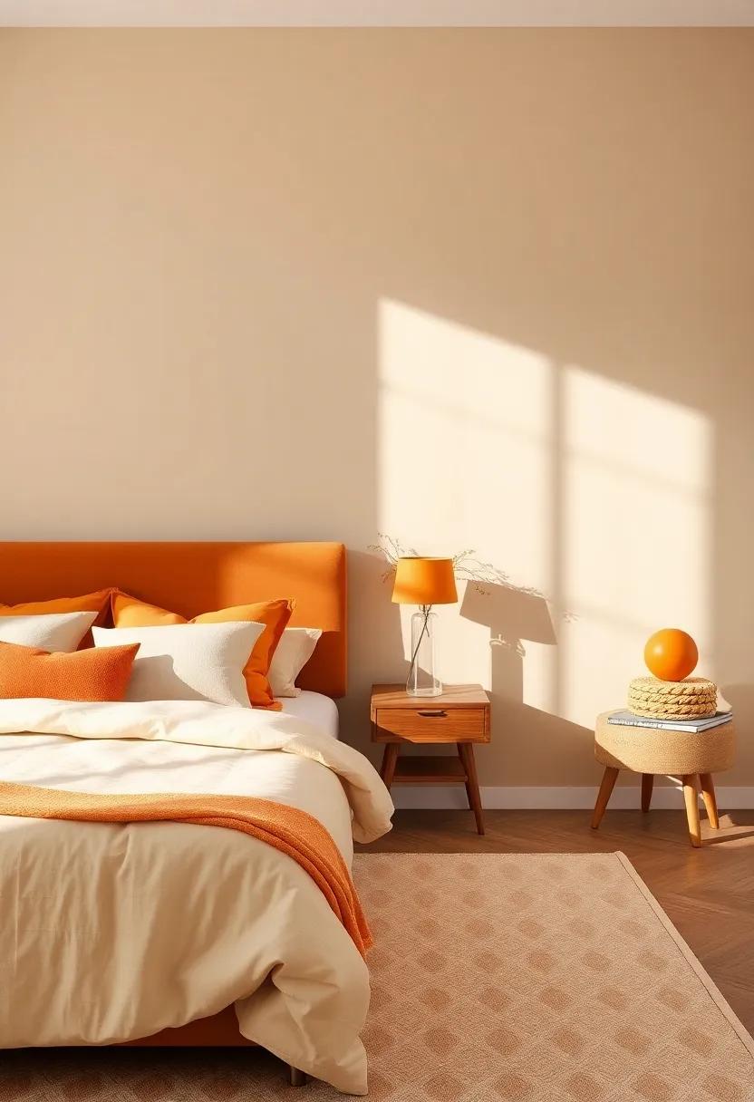 Creating Warmth: The Inviting Charm of Orange and Cozy Taupe Combinations