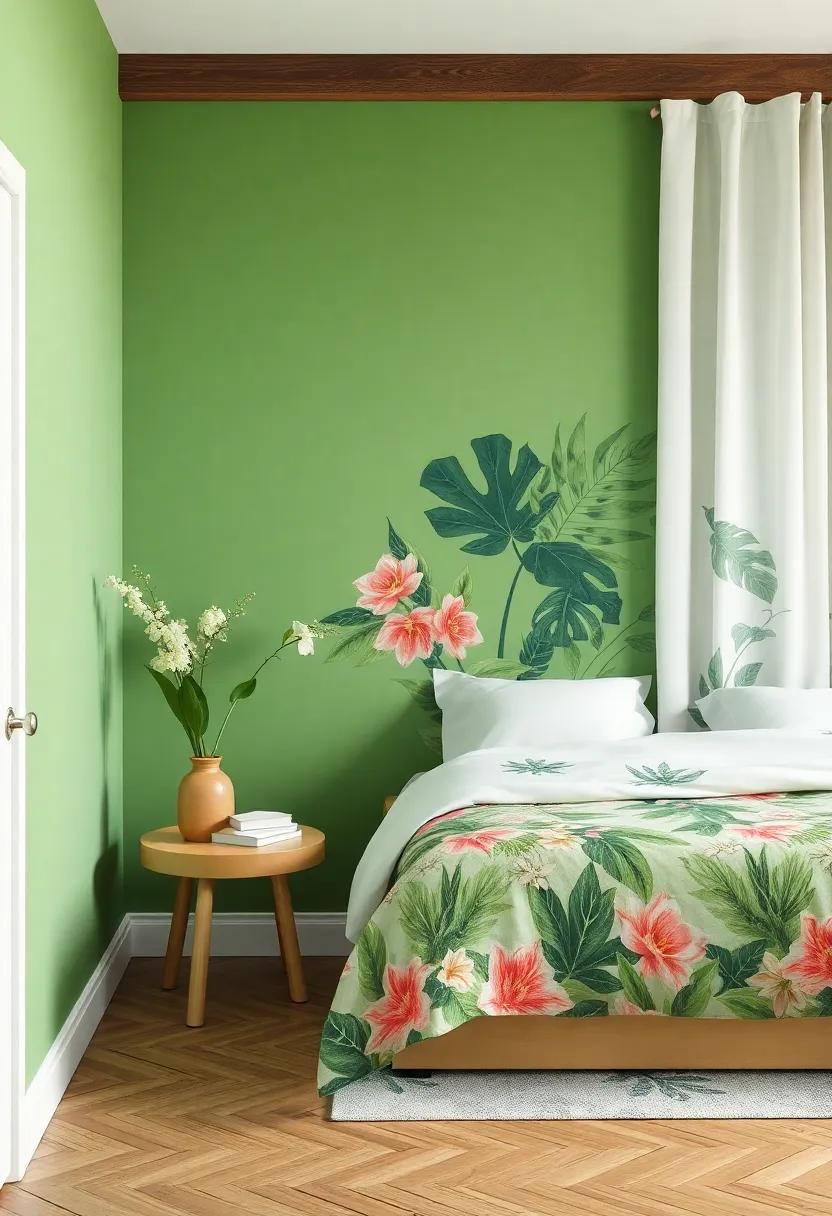 Tropical Flora: Creating‌ a Botanical Feel with Floral Patterns and Greens