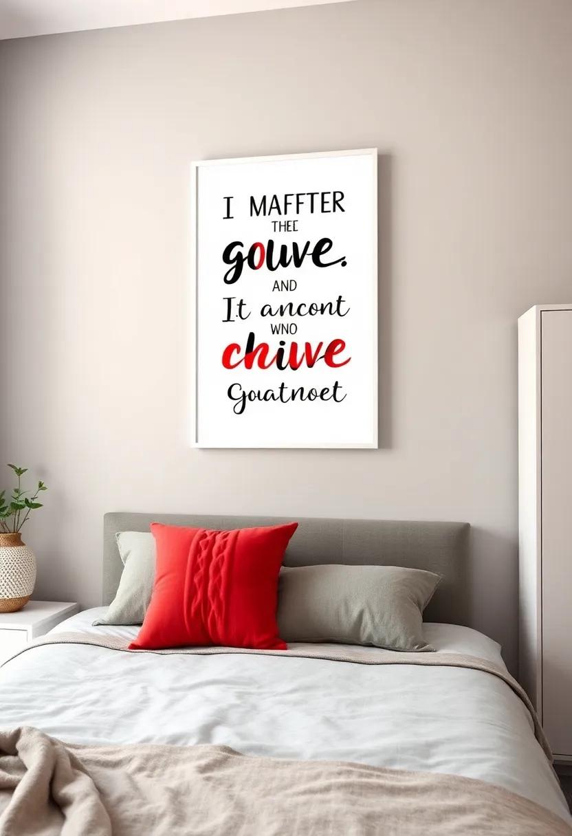 Transform Your Bedroom with Bold,⁢ Vibrant Motivational Quotes as Wall Art