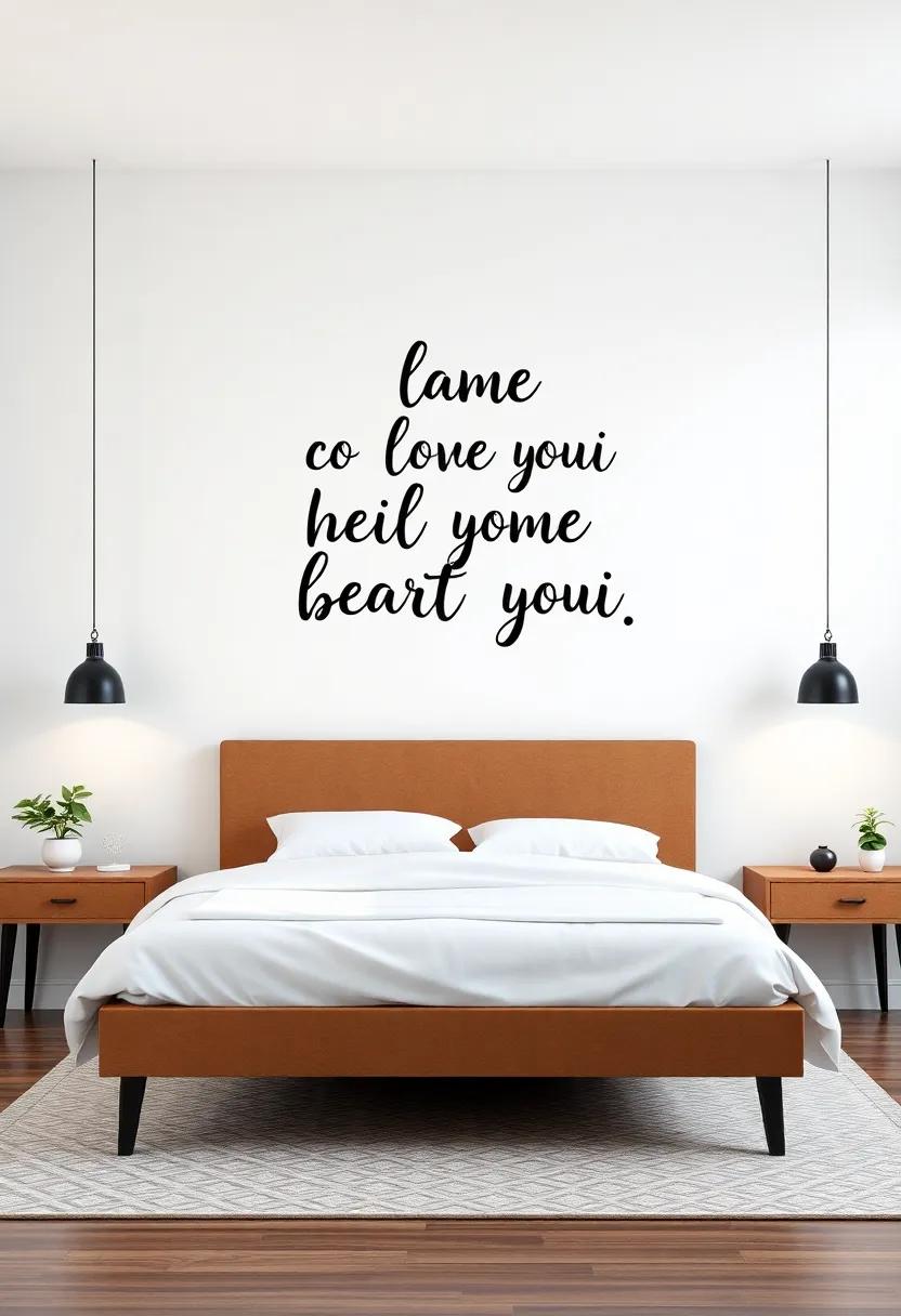 The Power of Typography in Bedroom⁣ Wall Art ⁤Featuring‌ Uplifting Quotes