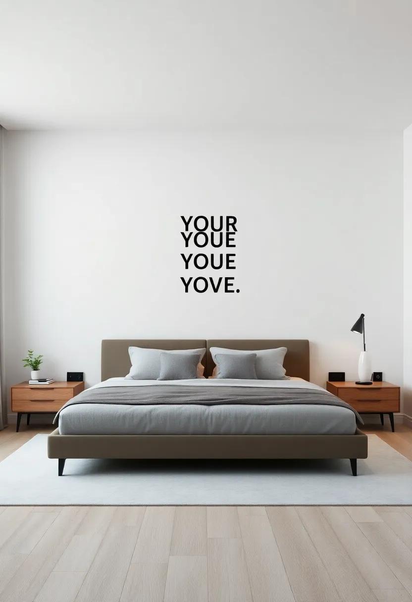 Transformative Impact of Minimalist Quote‍ Art in modern Bedroom⁤ Design