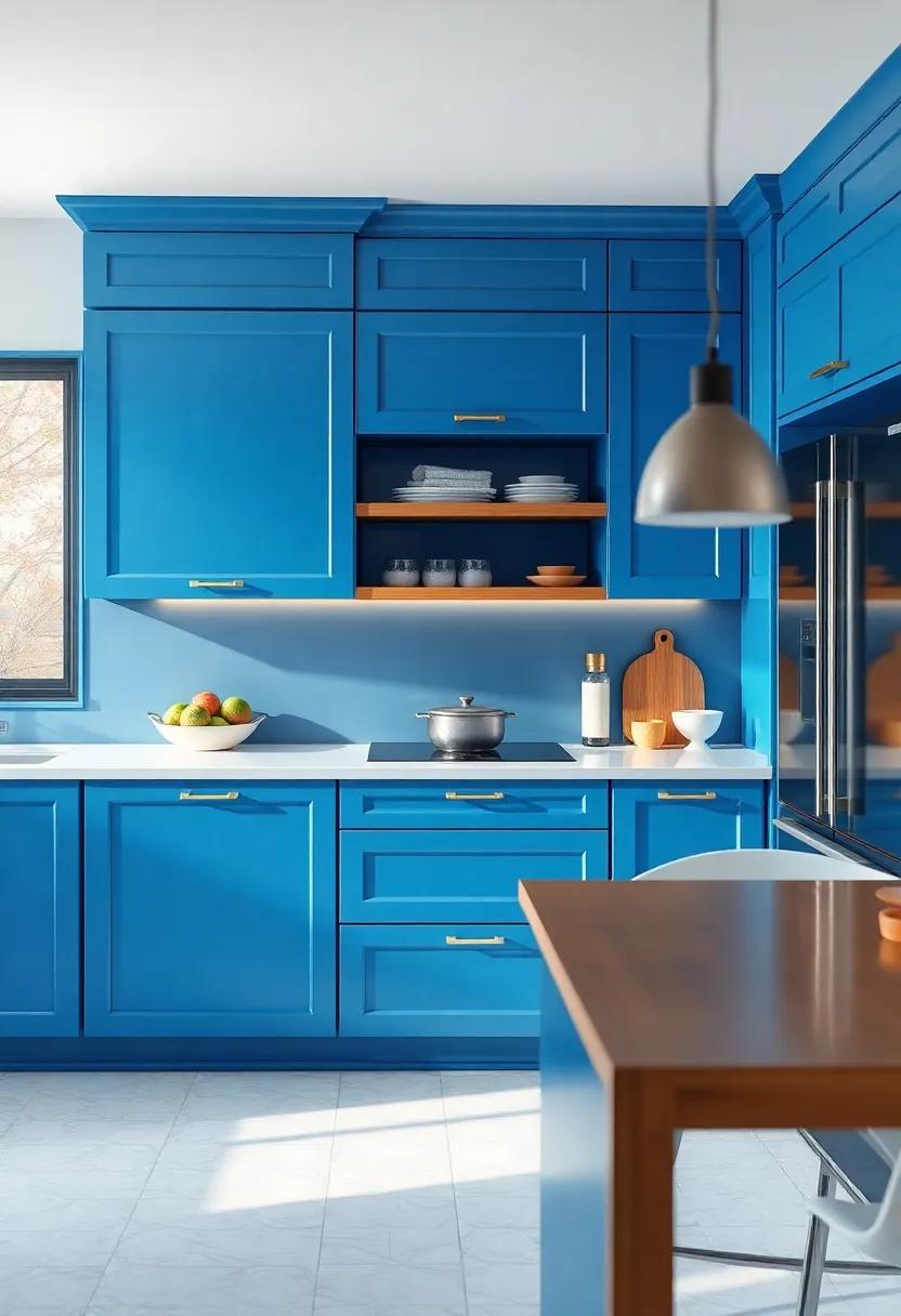 Innovative⁤ Storage Solutions Behind Blue Cabinet Doors