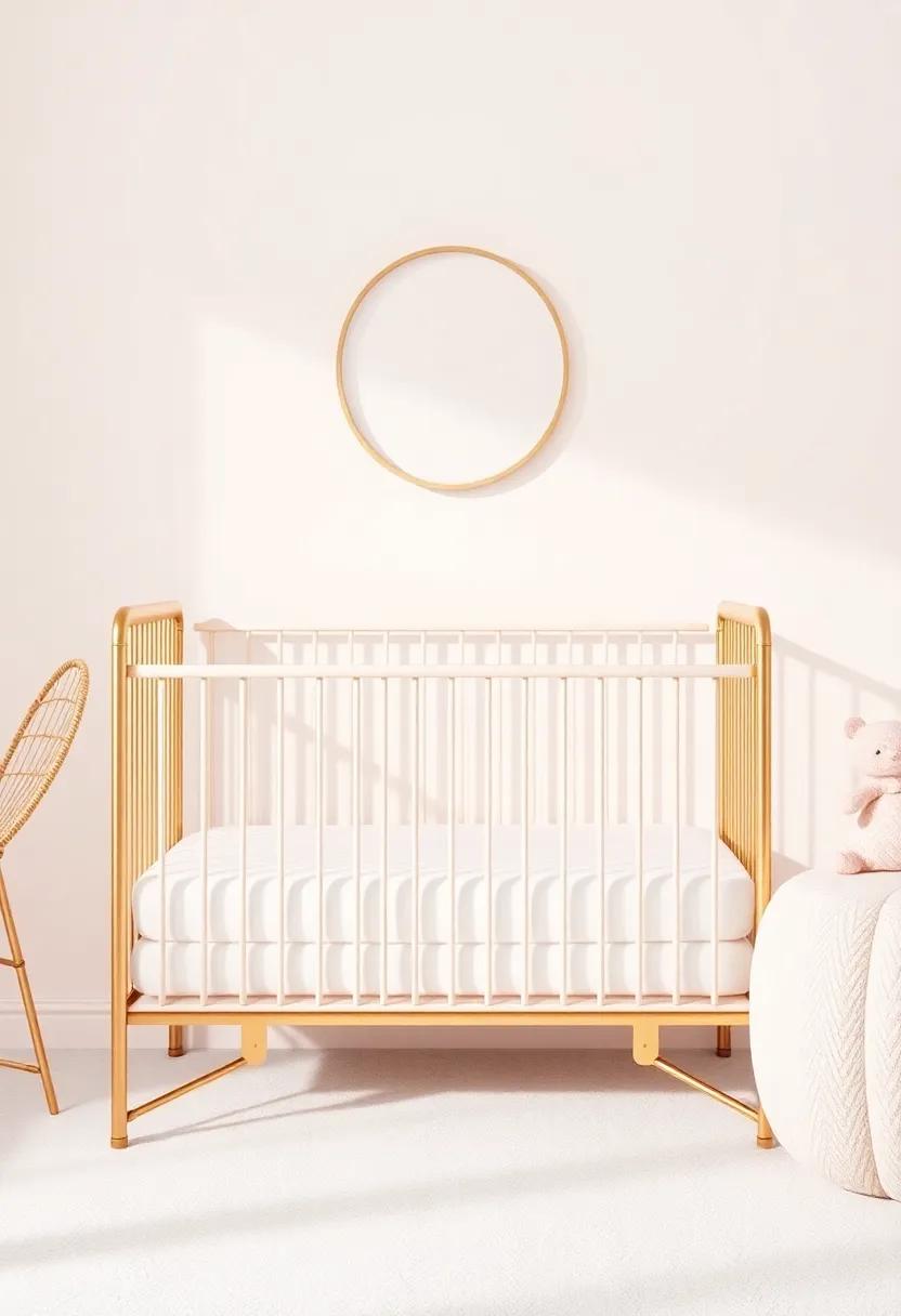 Choose ‍a stunning⁤ Blush and ‌Gold⁢ Crib Set