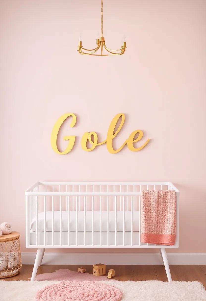 Incorporate Gold ⁤Lettering for Personalized Name Decor