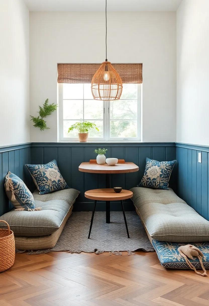 Create a Cozy ‍Nook With Floor Cushions and Low Tables for Relaxed‌ Dining