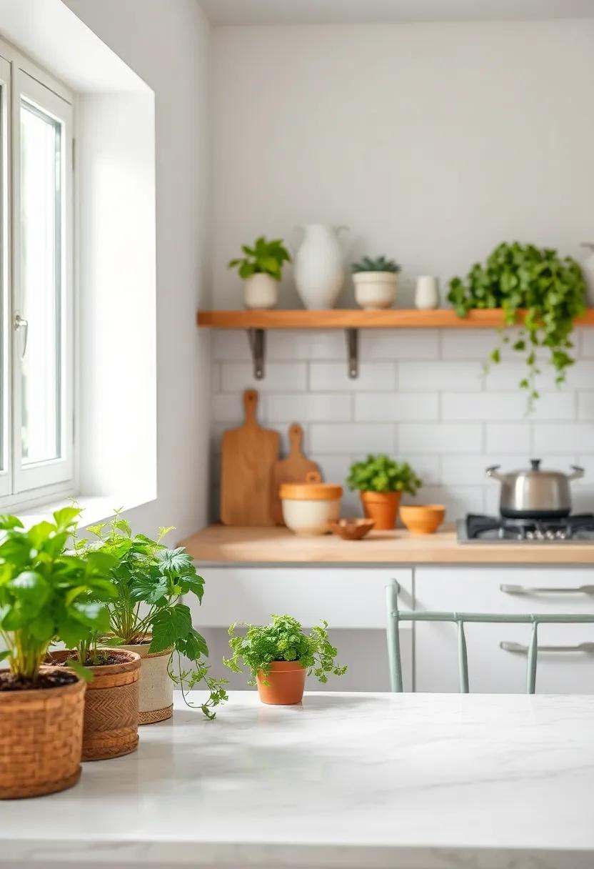 Incorporate Potted Herbs for a Lively ⁤Green Touch