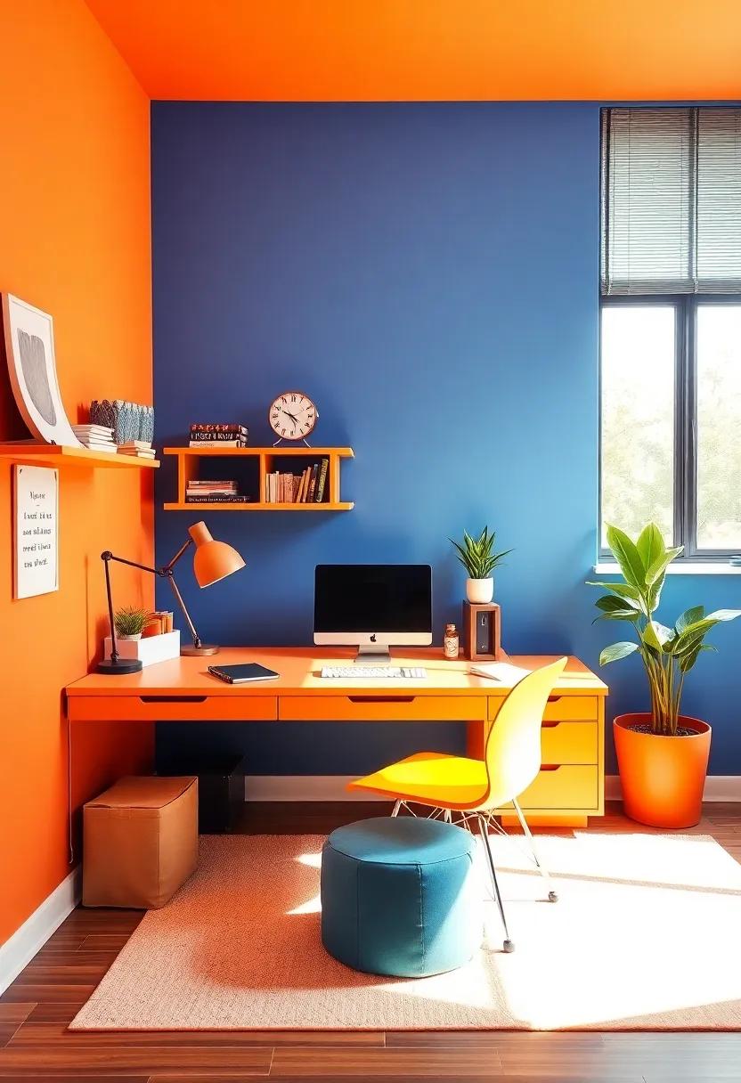 Incorporating Bold Colors for a Vibrant ‌Study ​Environment