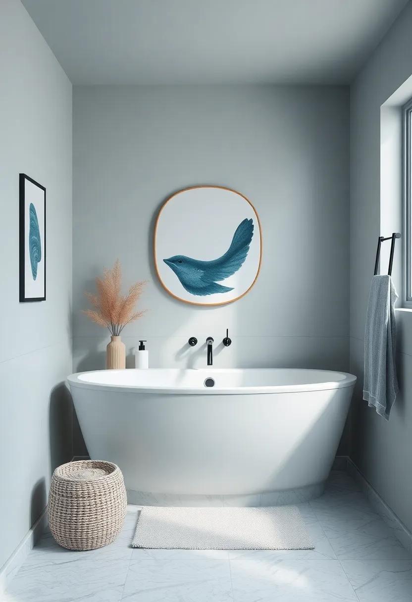 Incorporating⁤ Art⁢ and Decor for a ⁤Unique Bathroom ⁤Aesthetic