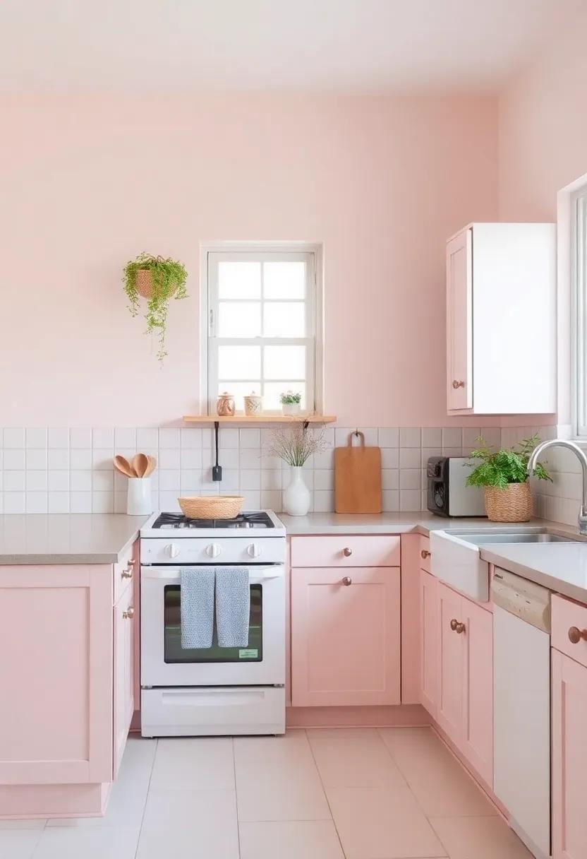 Blush Pink for‍ a Playful and Warm Cottage Kitchen Aesthetic