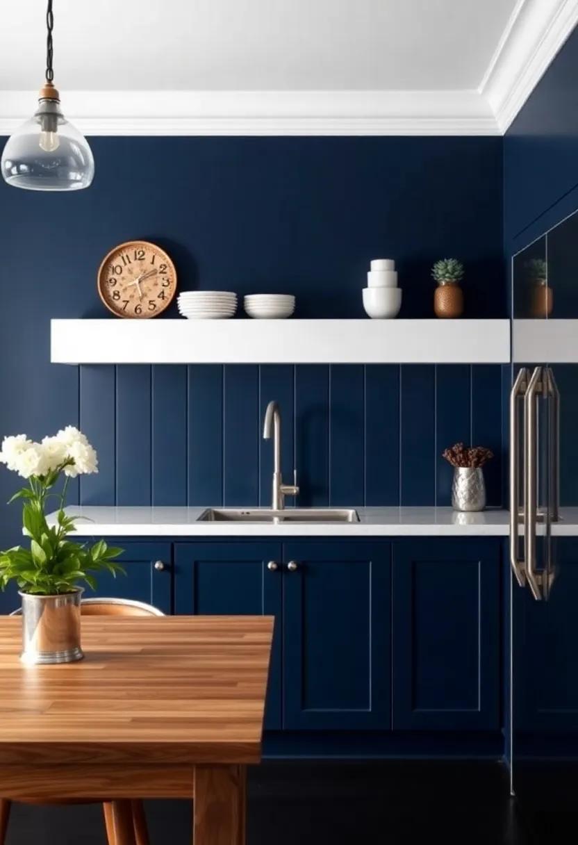 Classic navy Blue‍ to Add Depth and Richness to Your Cottage Space