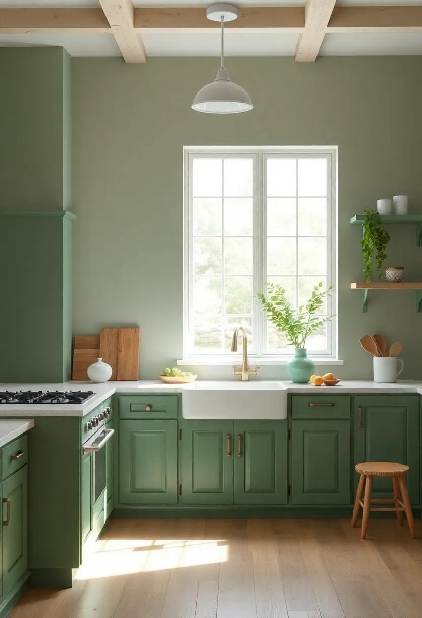 Muted Greens to Bring⁤ Nature Indoors in a Charming Cottage Kitchen