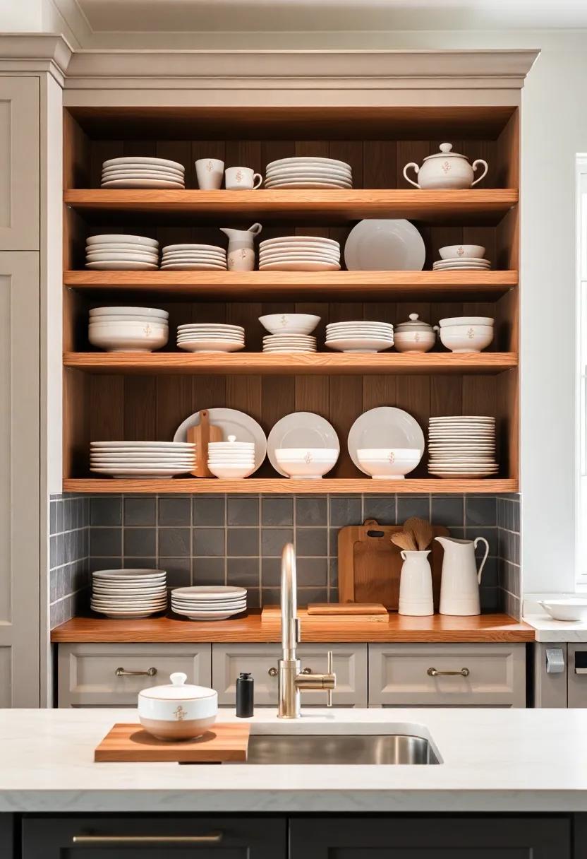 Delight in Open Shelving: Showcasing Dishes with ⁢Style