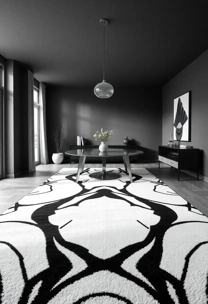 The Power of ⁣Monochrome: Sleek Black and White Rugs for Sophistication